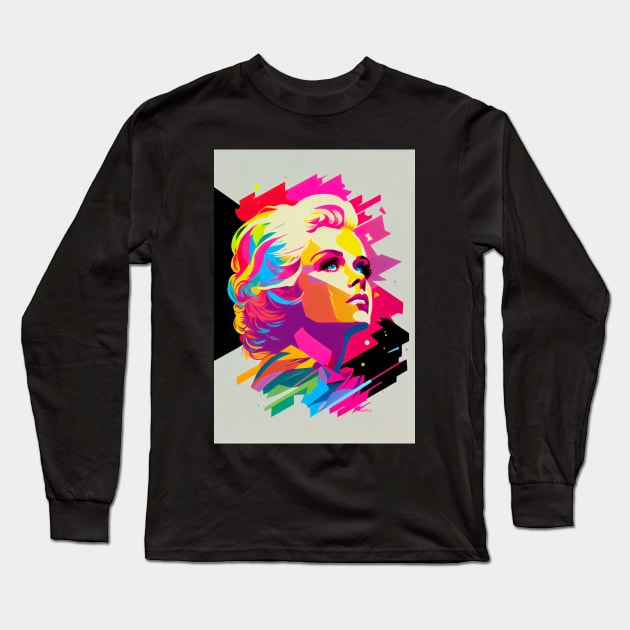 Modern woman in pop-art style Long Sleeve T-Shirt by loucaski